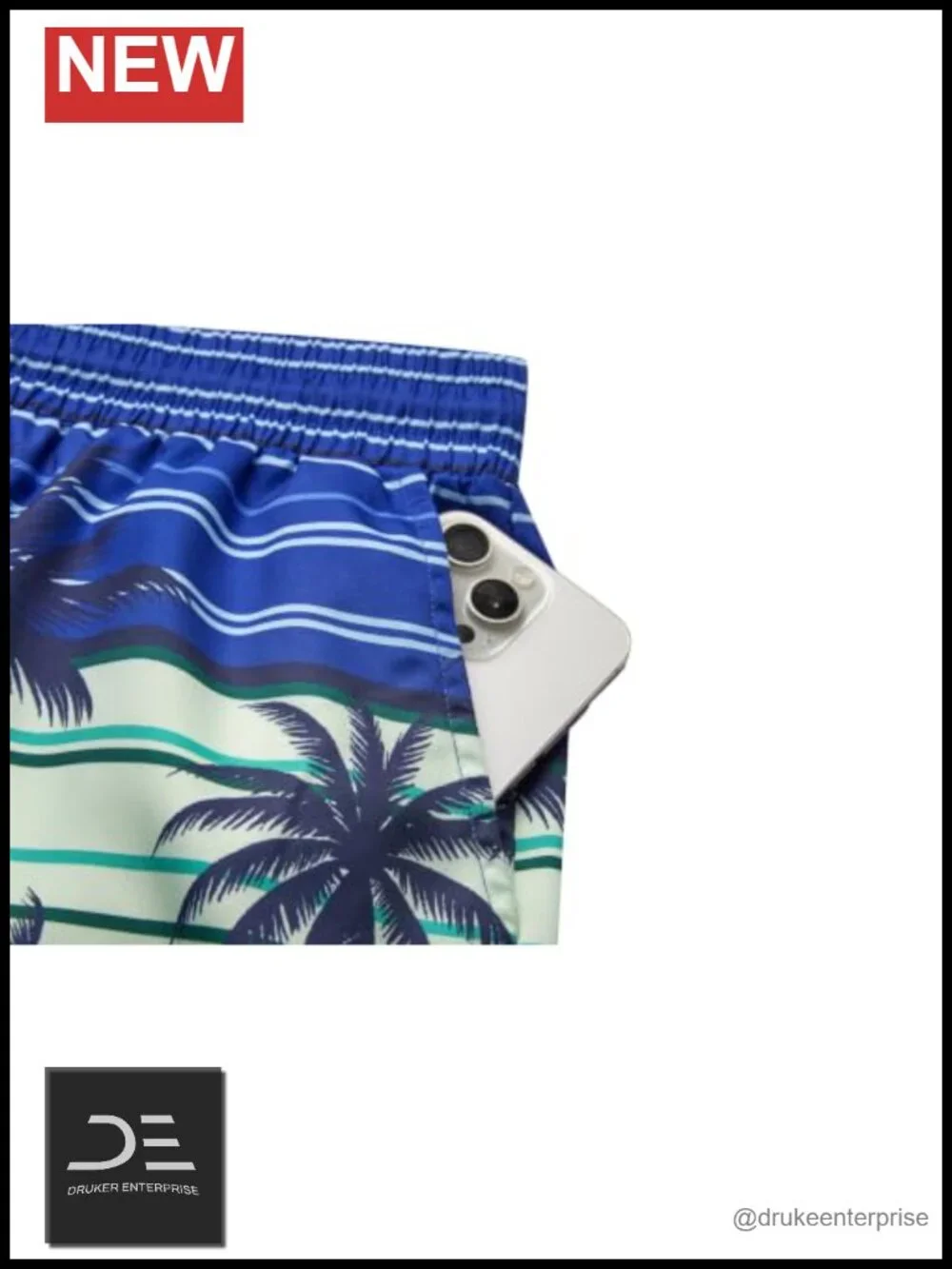 Men's Quick Dry Swim Trunks with Mesh Lining Board Shorts